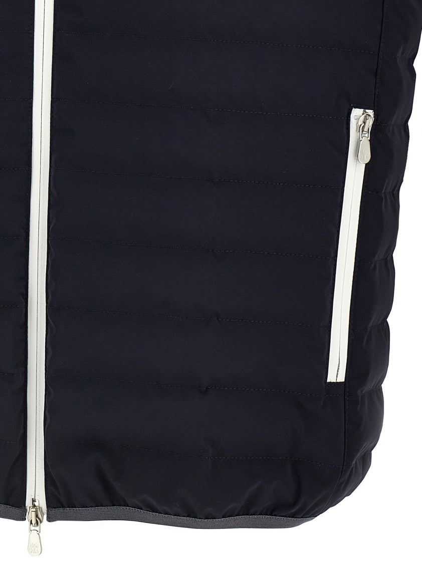 Brunello Cucinelli Padded Technical Fabric Waistcoat With Embroidered Logo