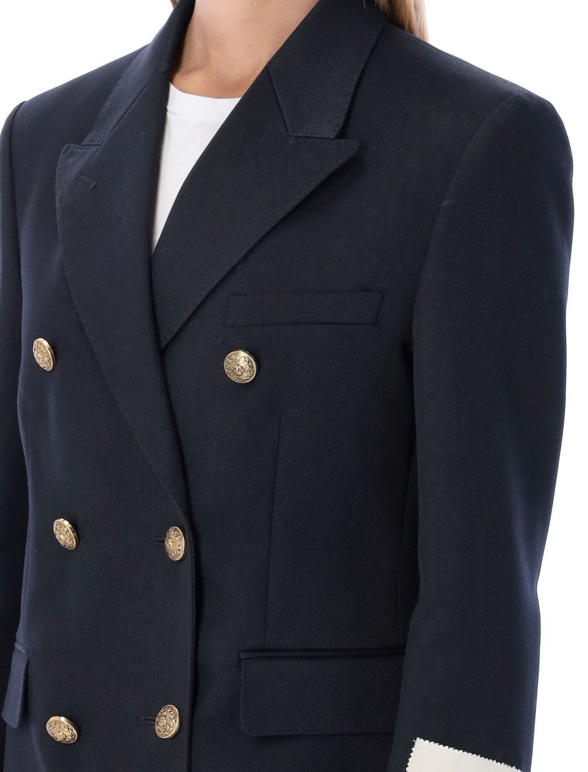 Golden Goose Blue Db Gold Button Wool Blazer