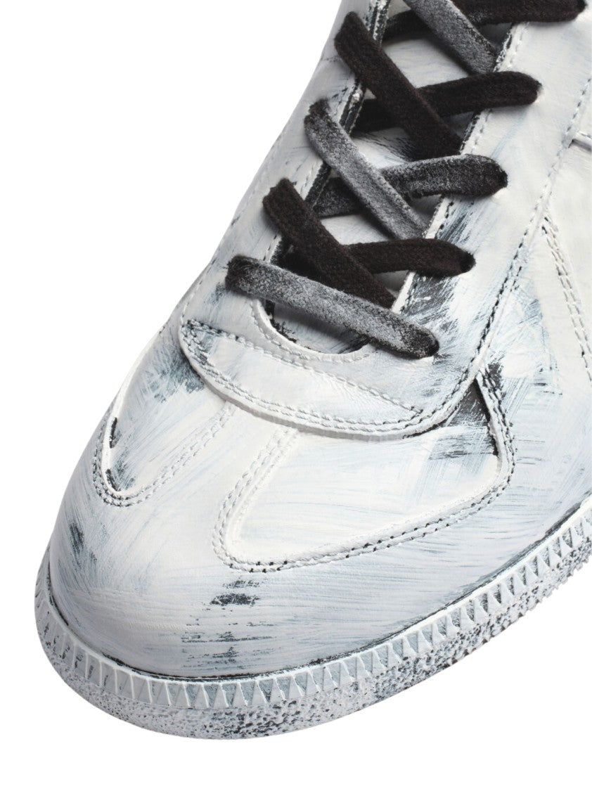 Maison Margiela Artistic White Sneakers With Textured Surface
