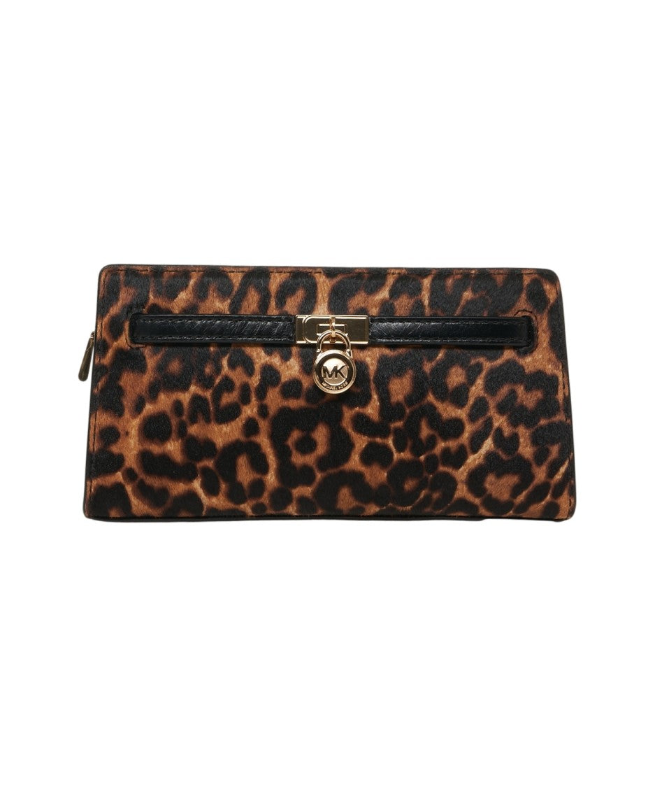 Michael Kors Animal Print Clutch With Magnetic Closure