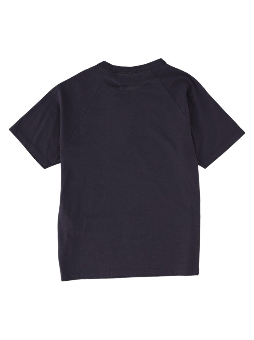 Mm6 By Maison Margiela Blue Cropped Relaxed-Fit T-Shirt