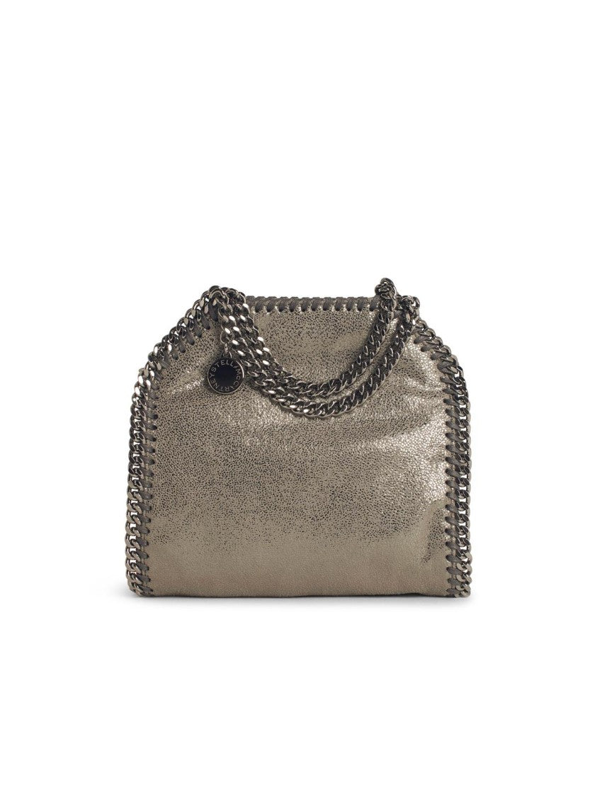 Stella Mccartney 'Falabella Tiny' Silver Faux Leather Bag