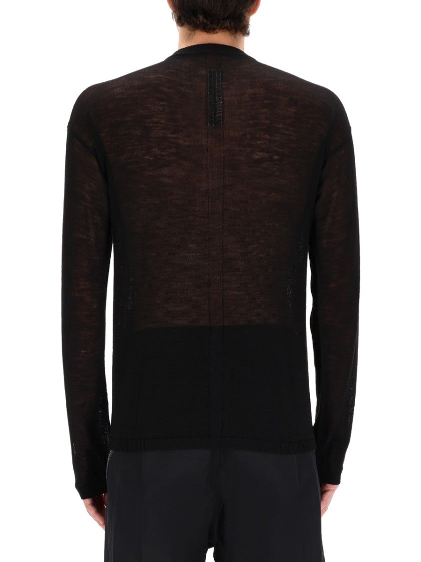 Rick Owens Penta Sheer New Wool Knit Sweater
