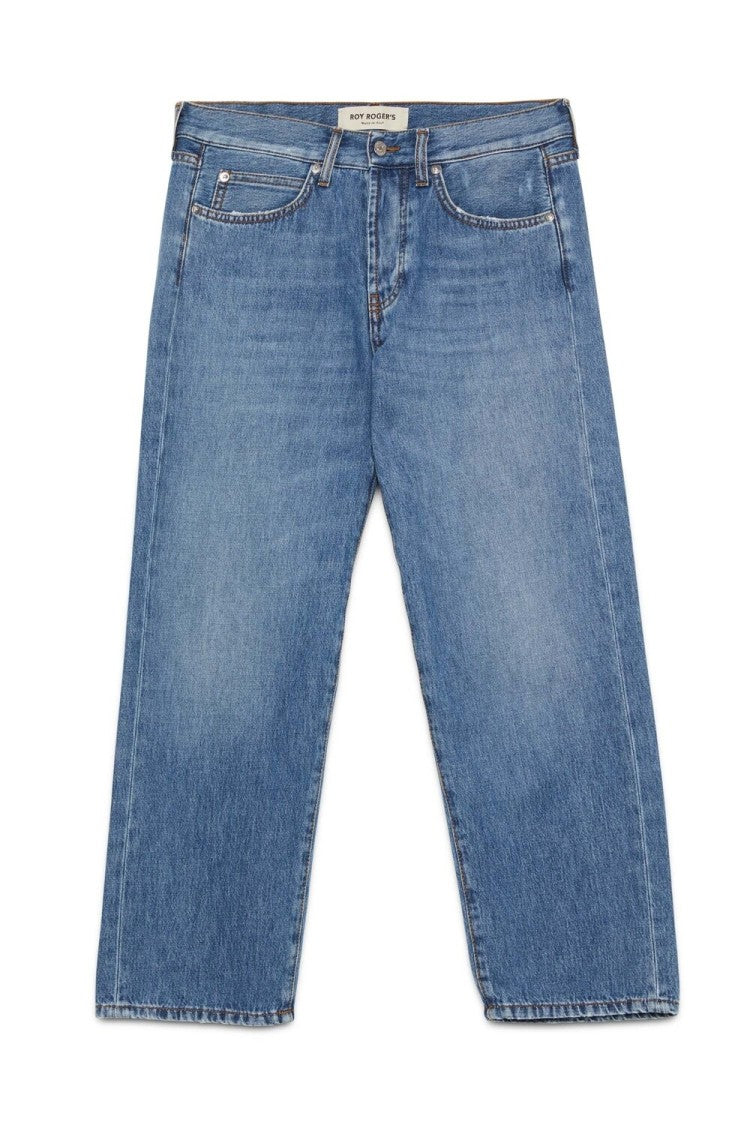 Roy Rogers Light Wash Boyfriend Jeans With Whiskering