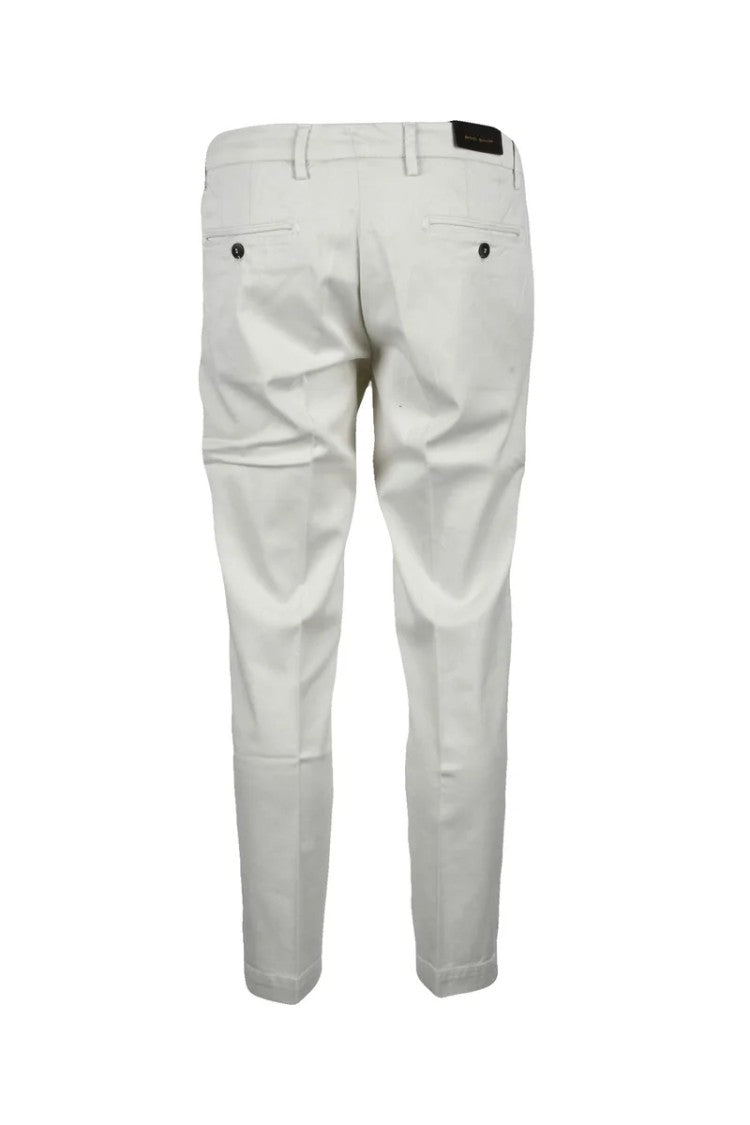 Bro Ship Beige Tencel Stretch Pants With Contemporary Design