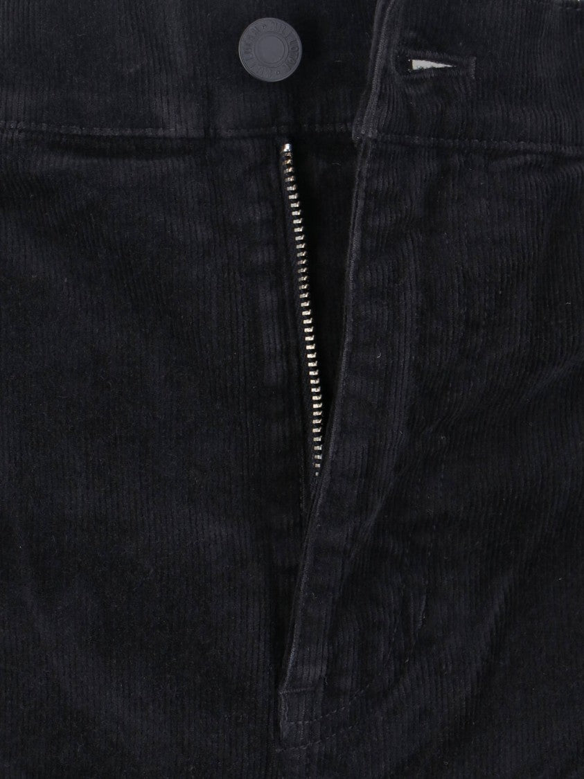 Nili Lotan High Waist Flared Trousers With Textured Fabric