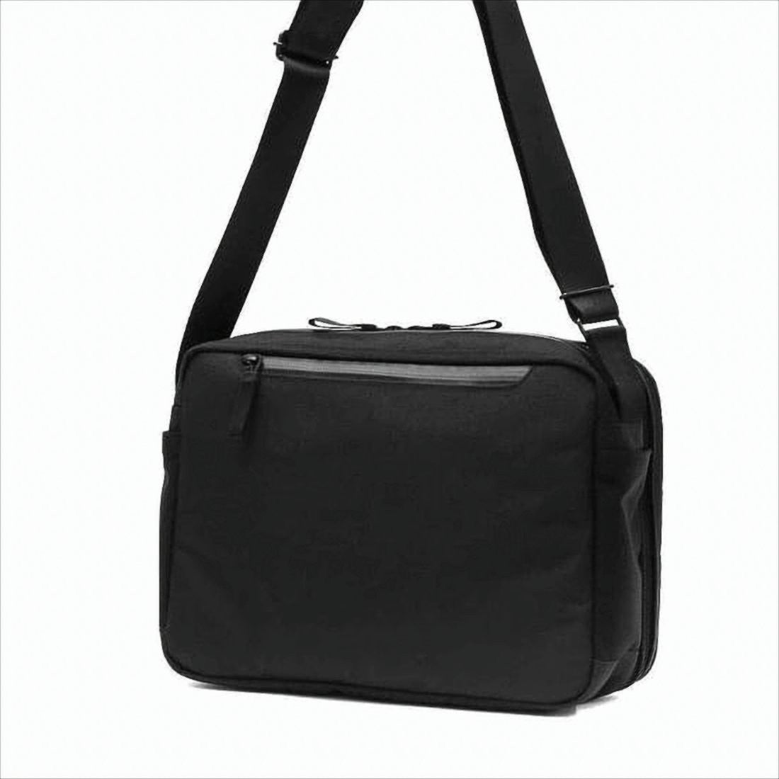 Porter Rectangular Black Crossbody Bag With Adjustable Strap