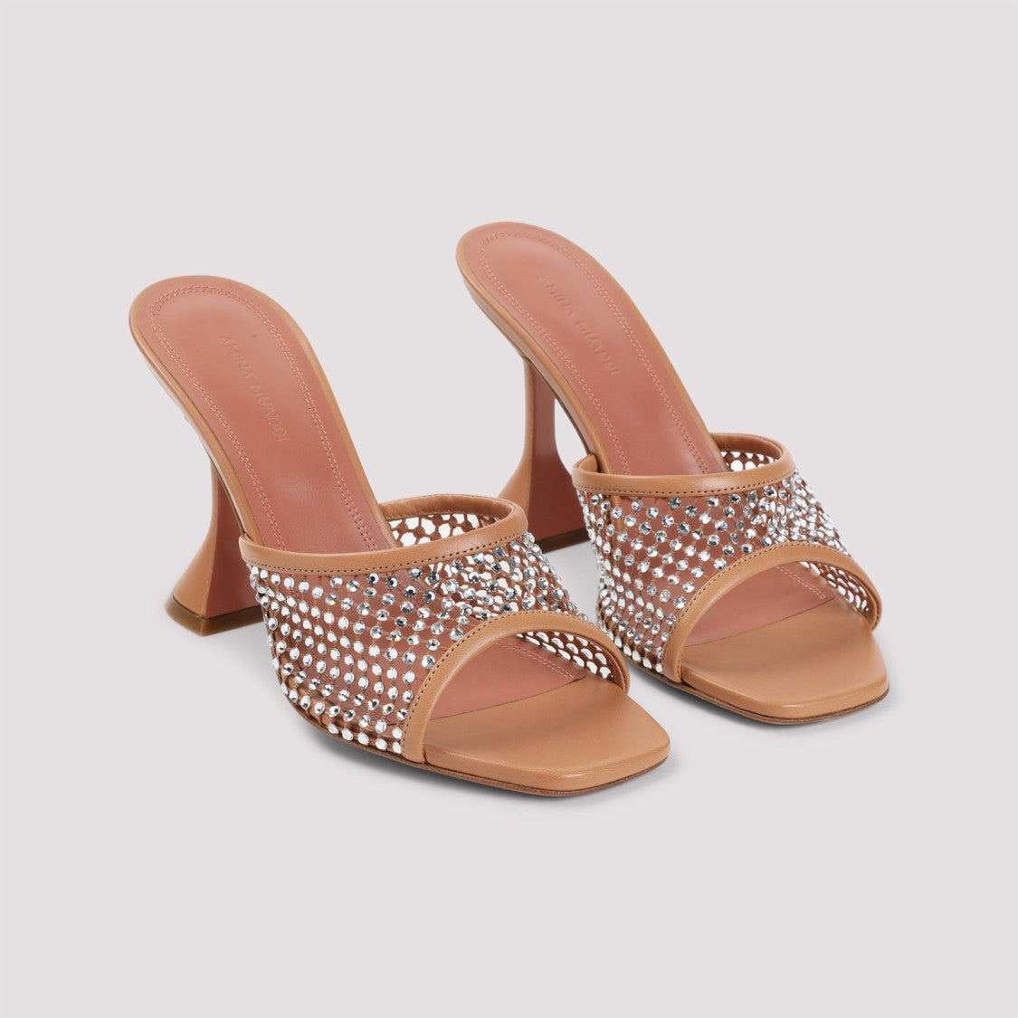 Amina Muaddi Lupita Crystal Net 95 Sandals
