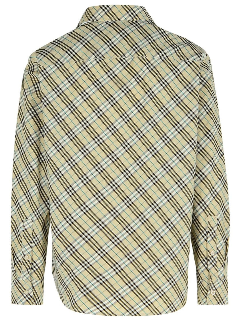 Burberry 'Check' Cream Cotton Shirt