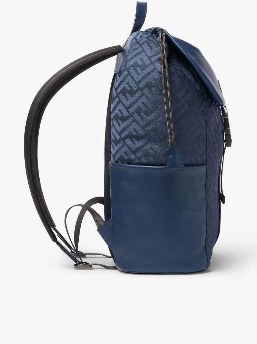 Fendi Baguette Grace Monogrammed Nylon Flap Backpack