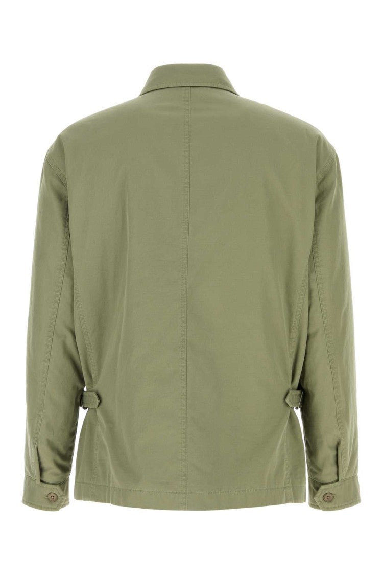 The Row Sage Green Cotton Blend Justo Jacket