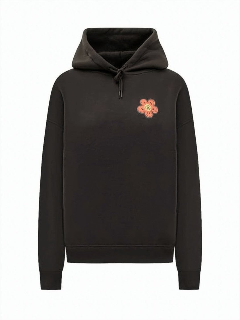 Kenzo Relaxed Fit Cotton Hoodie With Bold Graphic Elements