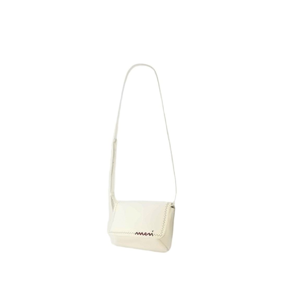 Marni Structured White Calf Leather Crossbody Bag