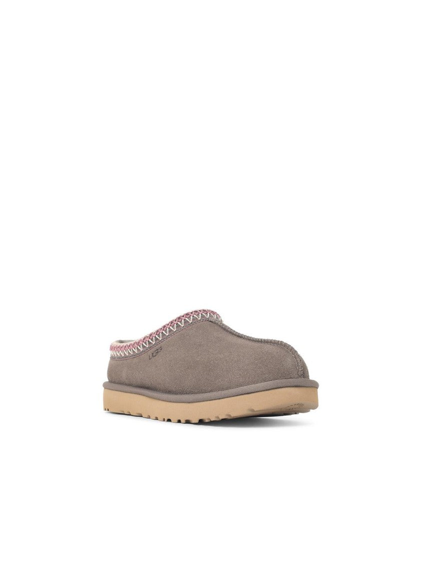 Ugg Stormy Gray Tasman Ii Embroidered Suede Loafers