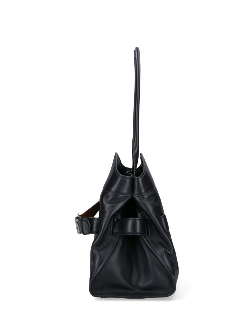 Marc Jacobs Structured Black Calf Leather Shoulder Bag