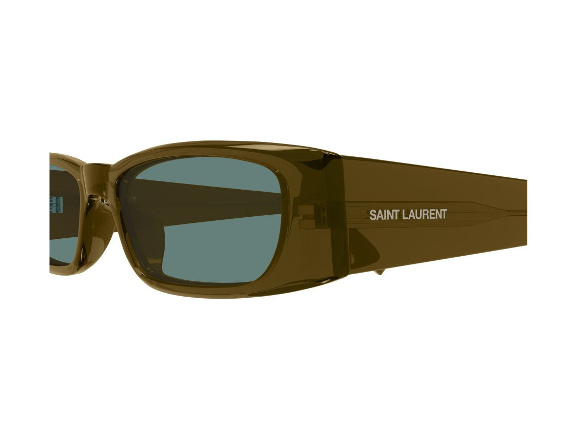Saint Laurent Sl 942 Olive Acetate Dark Green Rectangular Sunglasses