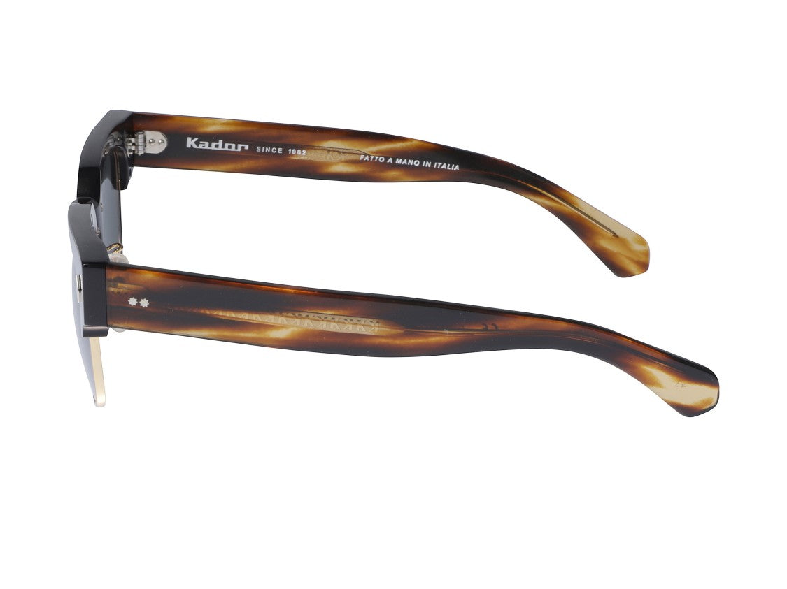 Kador Gold Tobako Cm Tortoiseshell Square Sunglasses