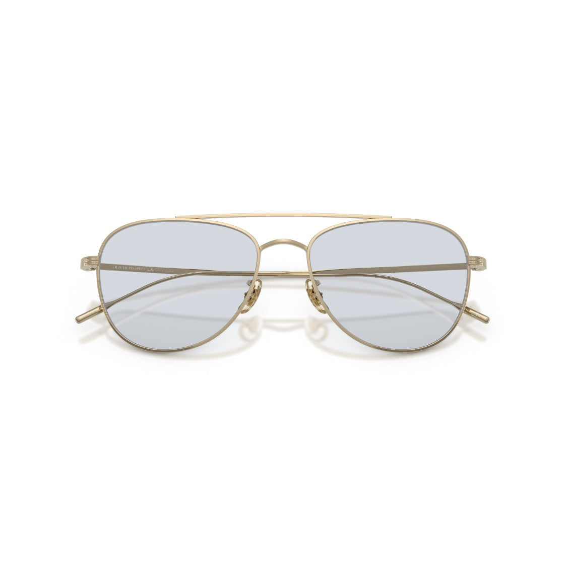 Oliver Peoples 0Ov1363t Aviator Sunglasses With Lightweight Titanium Frame