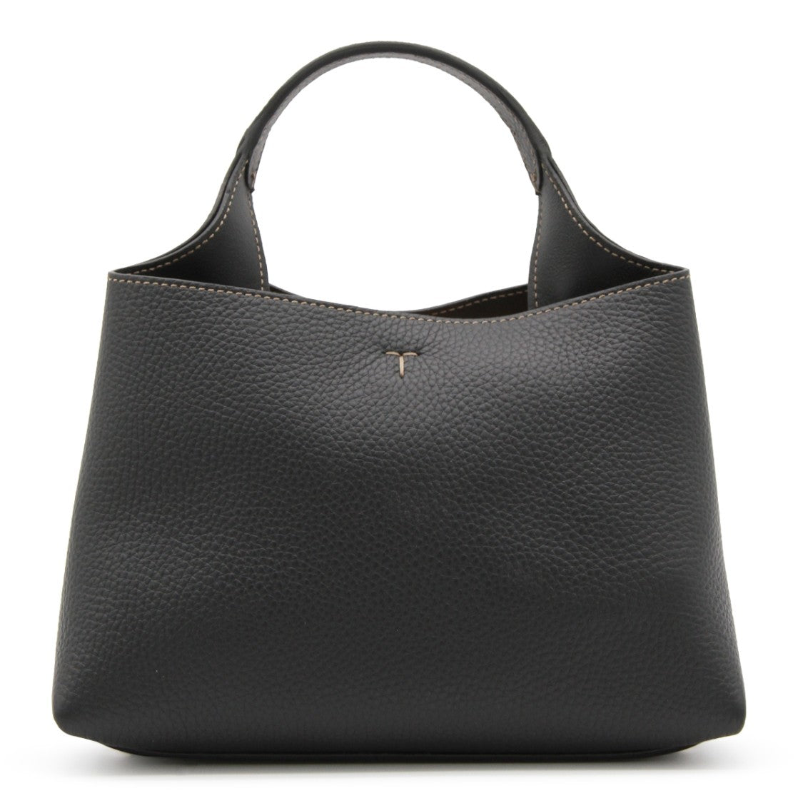 Tod's Structured Black Leather Tote Bag With Adjustable Strap
