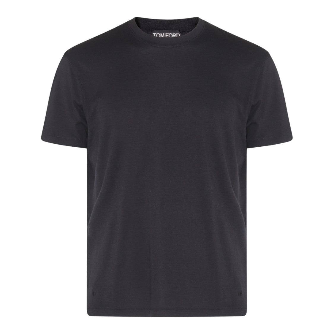Tom Ford Short-Sleeve Black T-Shirt With Crew Neckline And
