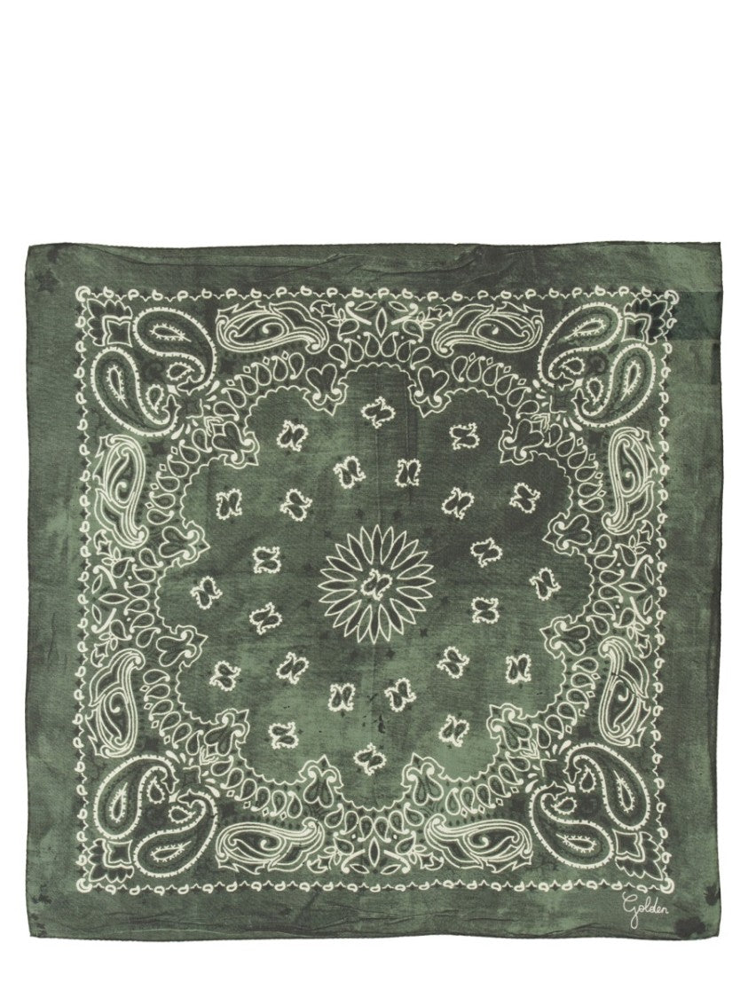 Golden Goose Paisley Pattern Silk Scarf