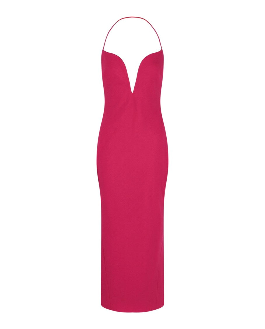 Givenchy Plunging Halter Midi Dress
