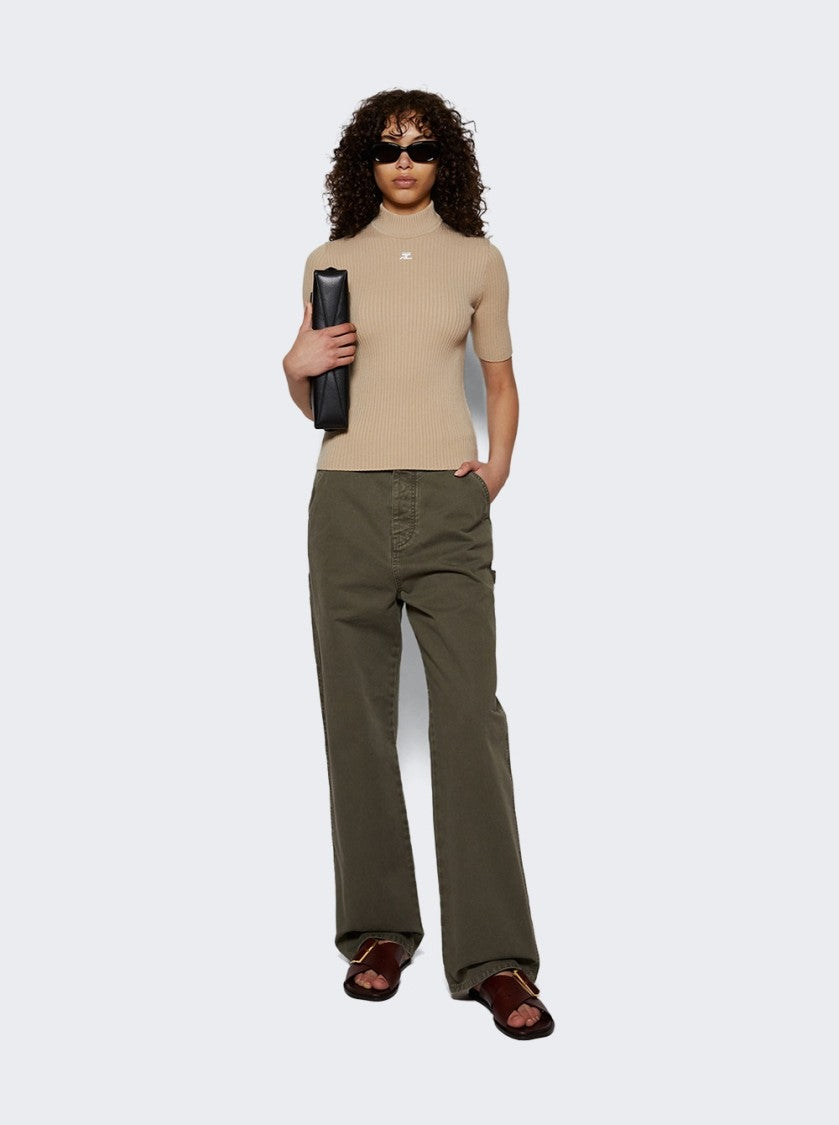 Courrèges Reedition Knit Top Sand