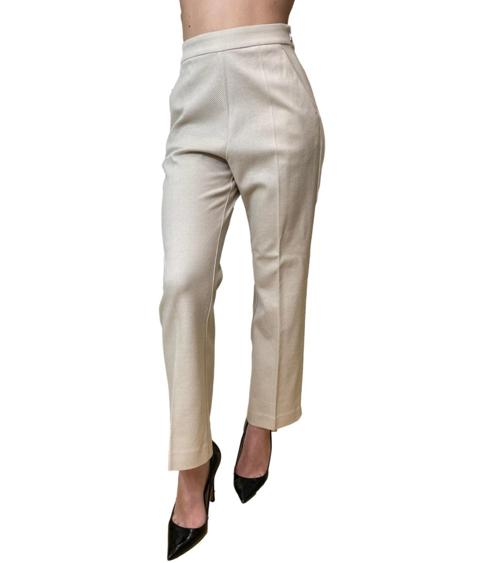 Max Mara Ivory White Mmlcaliffo Polyamide Trousers