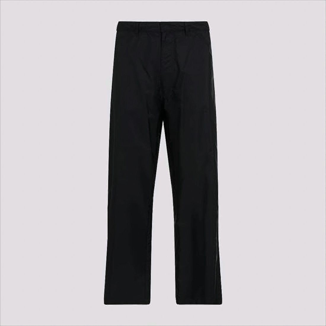 Prada Straight-Leg Black Pants With Design