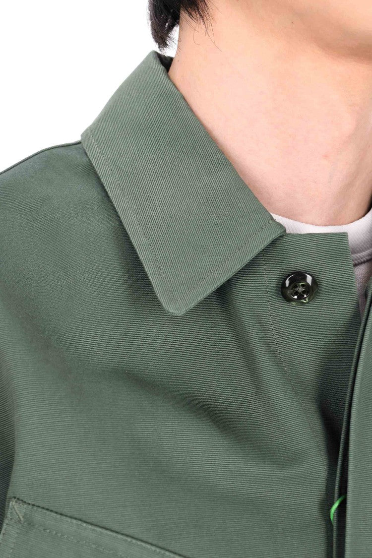 Kenzo Double Knee Cotton Utility Overshirt Jacket