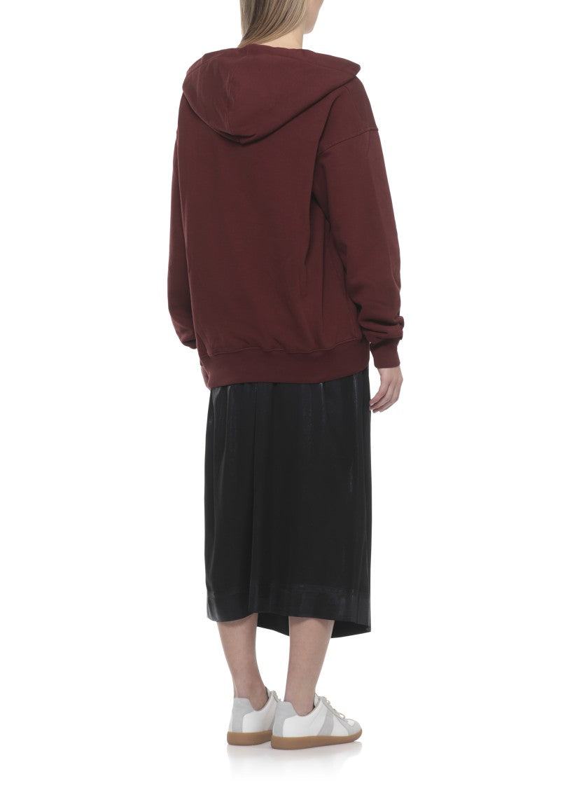 Maison Margiela Red Cotton Kangaroo Hoodie