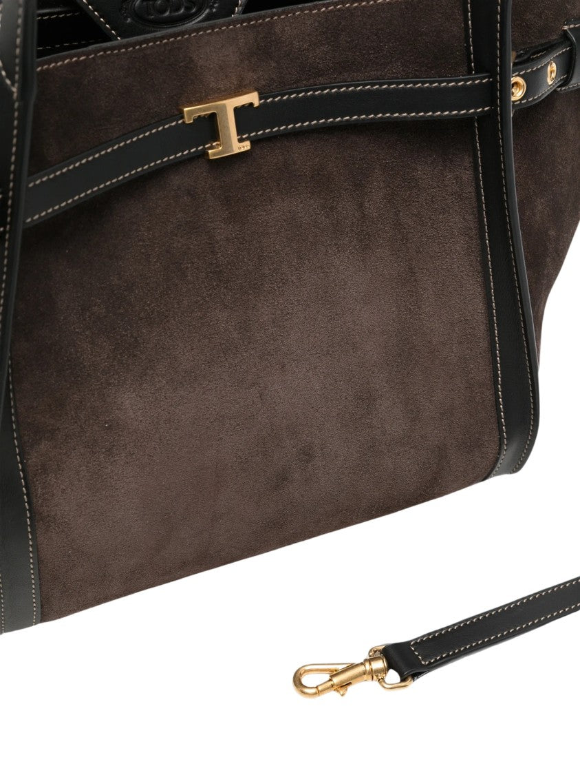 Tod's Tim Shopping Piccola Suede Handbag