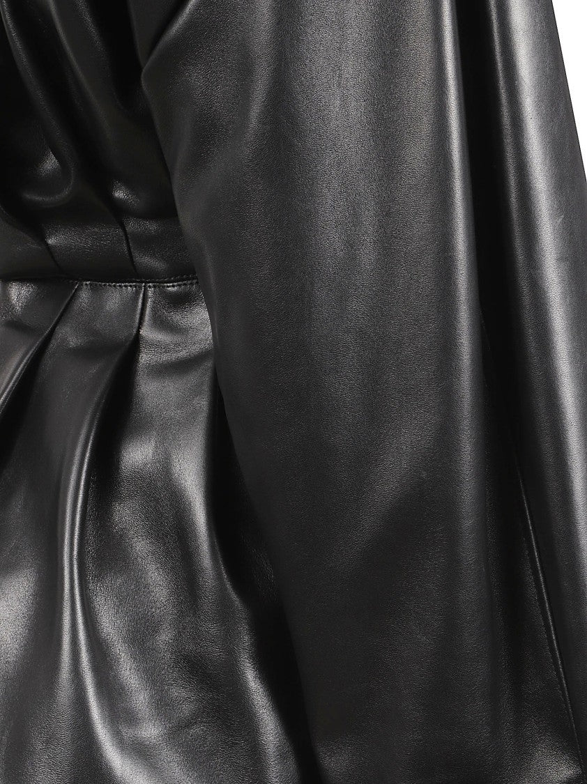 Balenciaga Structured Double-Breasted Lamb Leather Coat