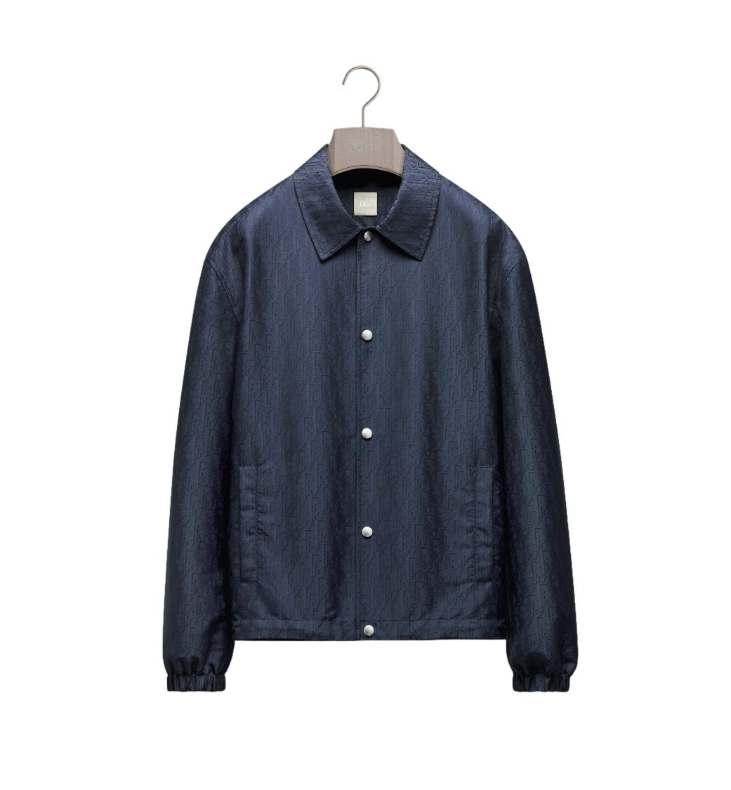 Christian Dior Woven Jacket With Monogram Pattern And Classic Details