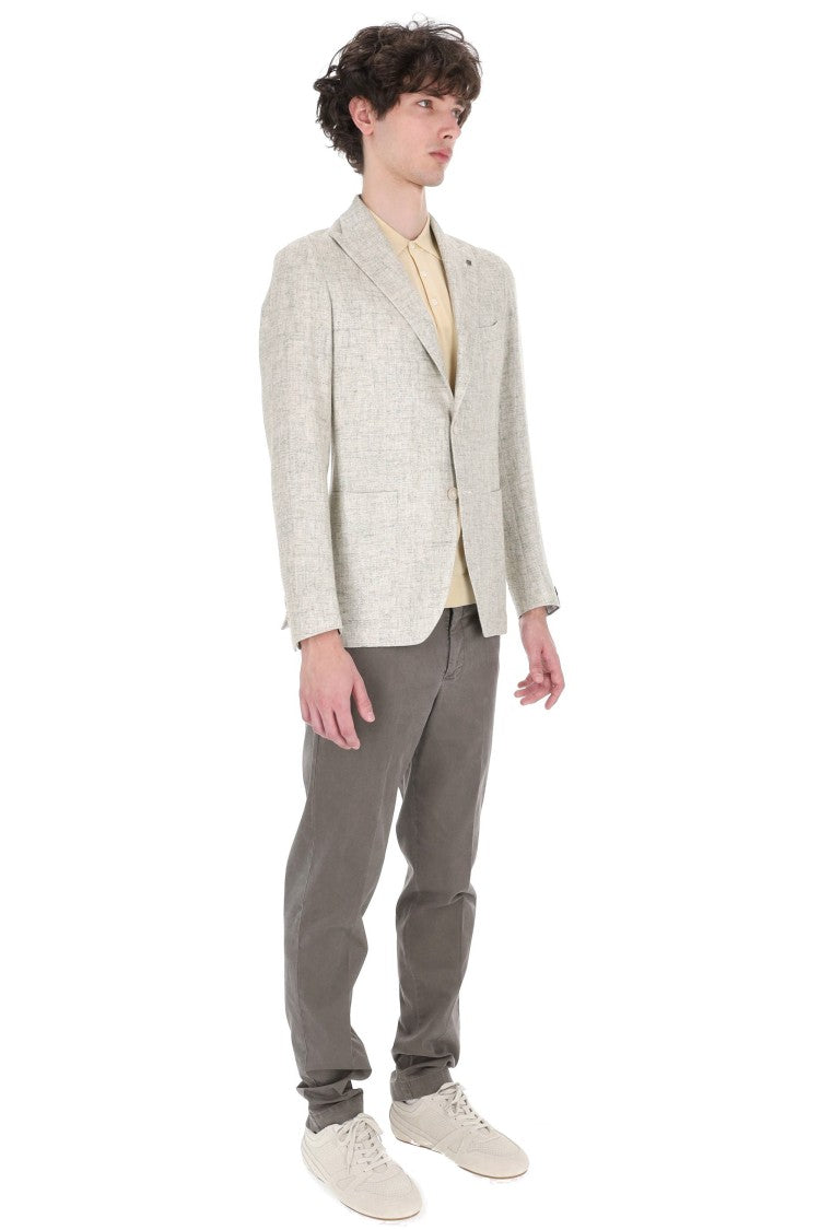 Tagliatore Montecarlo Textured Viscose-Cotton Blazer