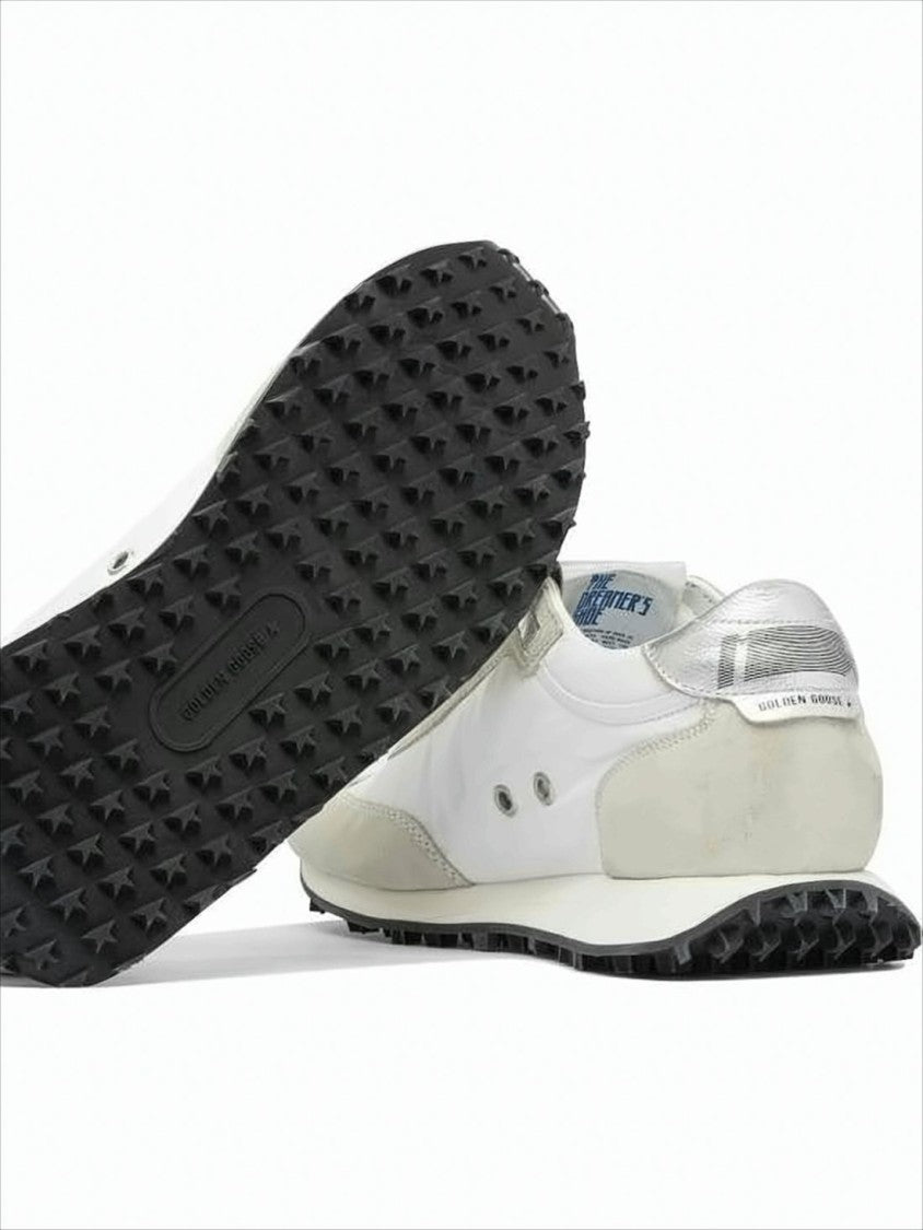 Golden Goose White Sneakers With Metallic Star Detail
