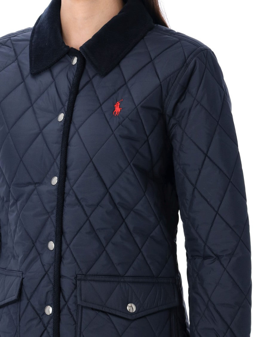 Polo Ralph Lauren Quilted Barn Jacket With Corduroy Collar