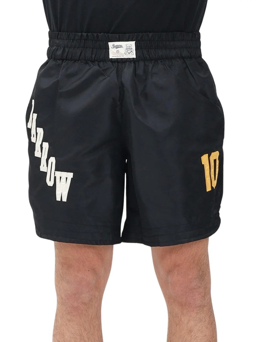 Barrow Black Polyamide Bermuda Shorts