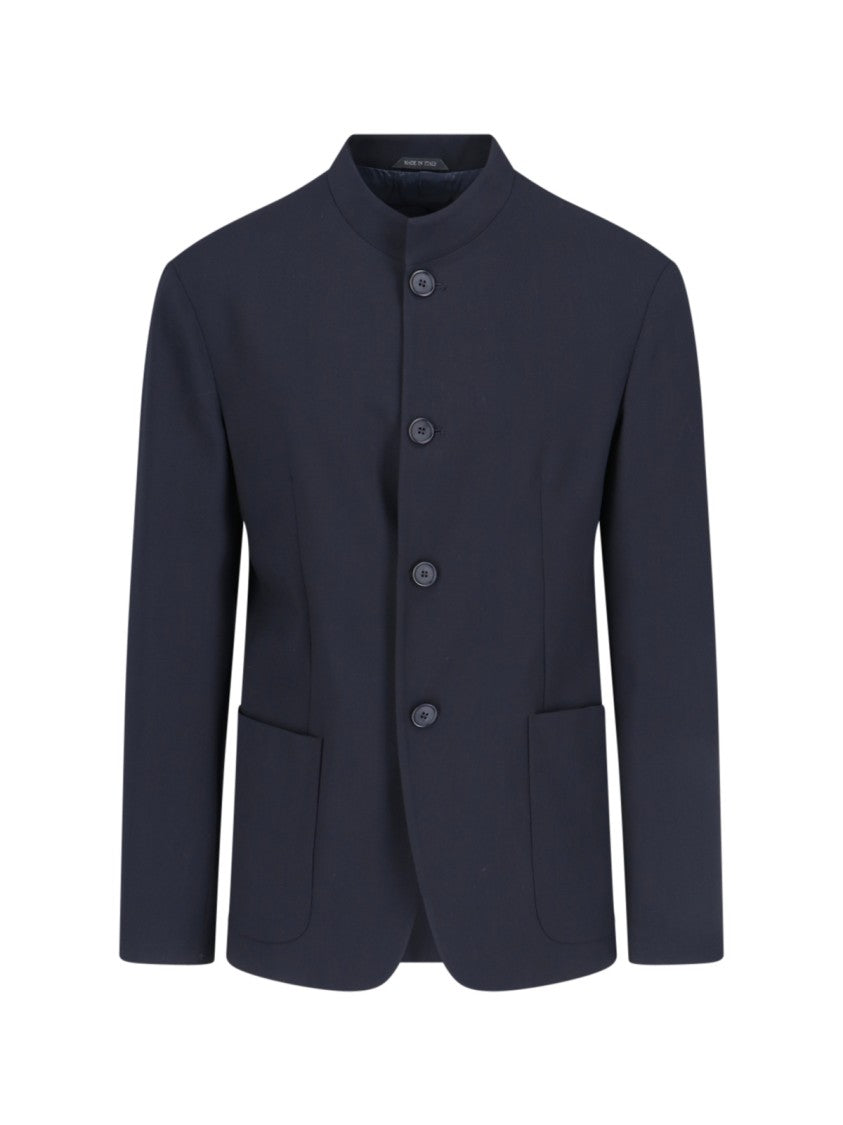 Giorgio Armani Single-Breasted Blazer – Navy