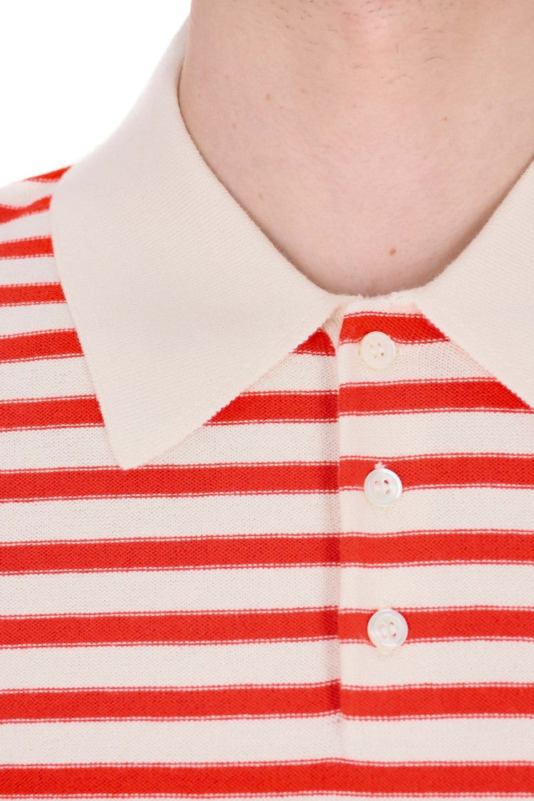 A.P.C. Eliot Striped Cotton-Cashmere Polo Shirt