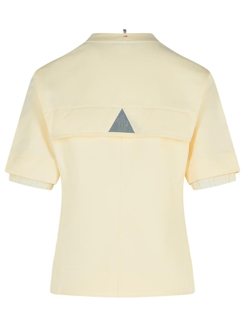 Moncler Grenoble Ivory Cotton T-Shirt