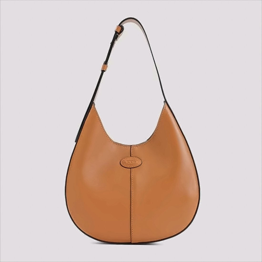 Tod's Rounded Brown Calf Leather Shoulder Bag