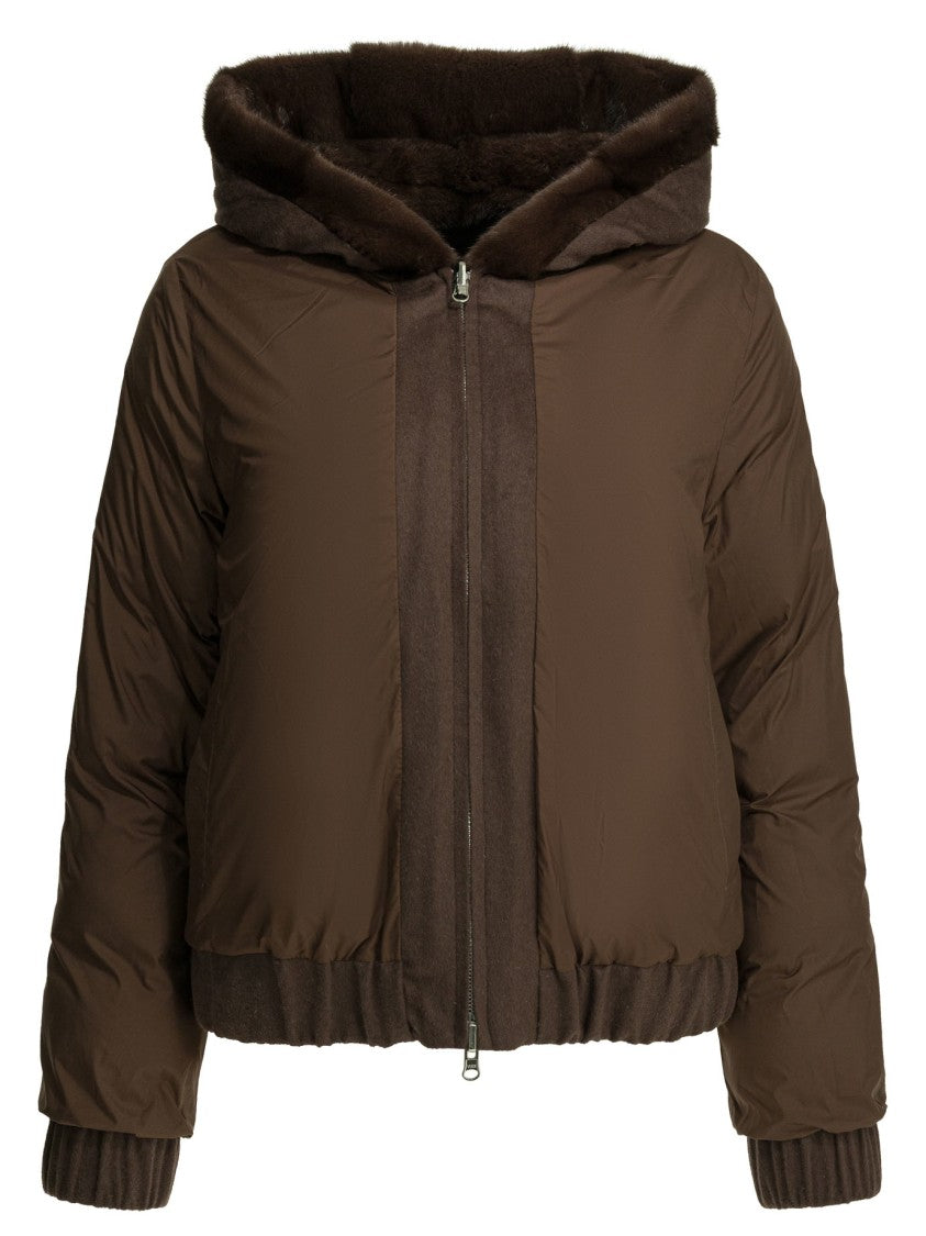Camelia Cropped Mink Fur And Silk-Cashmere Jacket