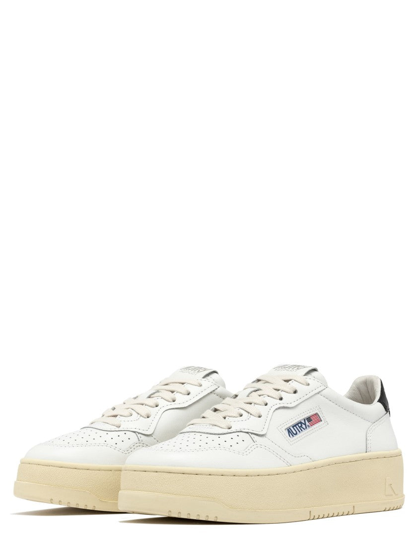 Autry Chunky Sole White Calfskin Sneakers