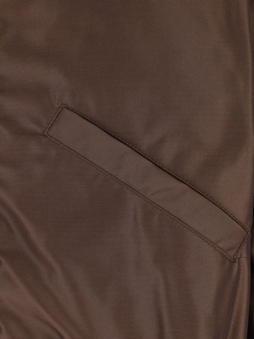 Lemaire Brown Removable-Collar Cotton Viscose Jacket