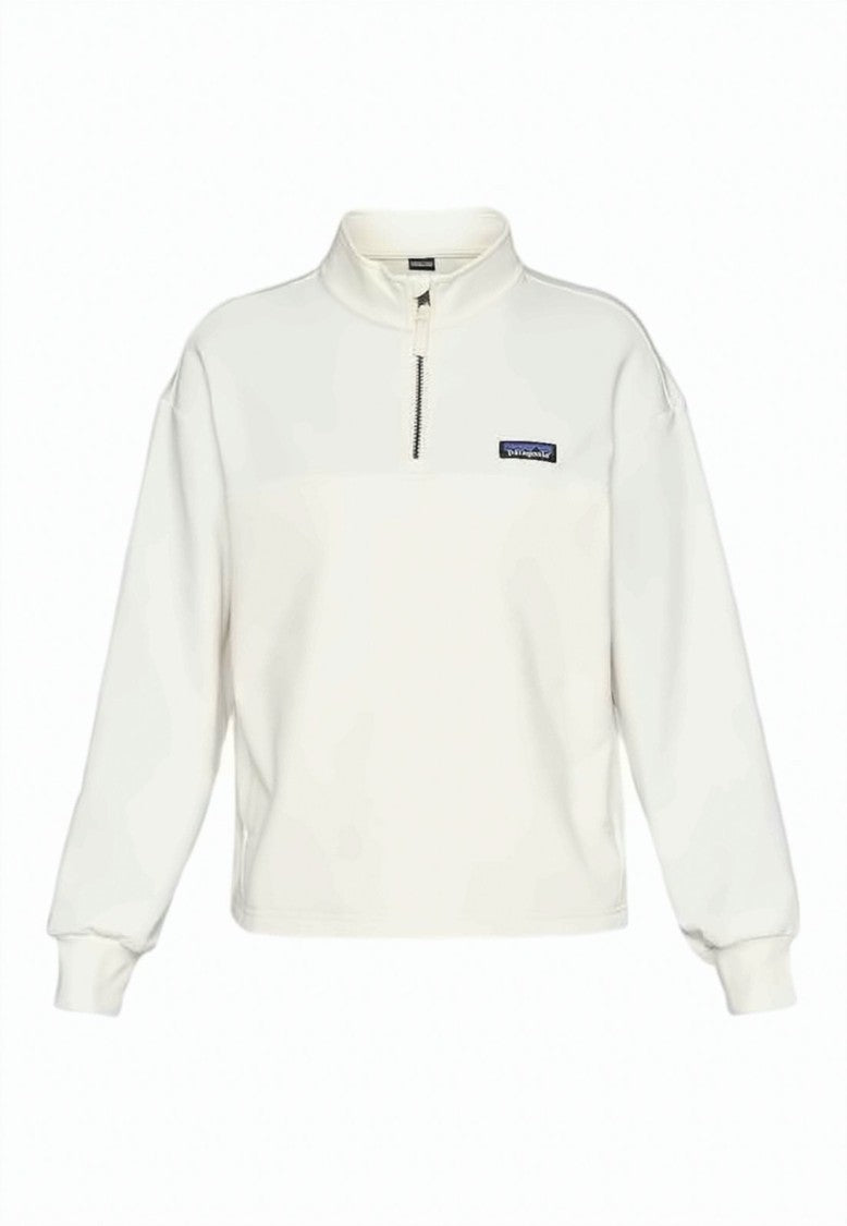 Patagonia Cropped Anorak-Style Pullover With Half-Zip Front And Stand Collar