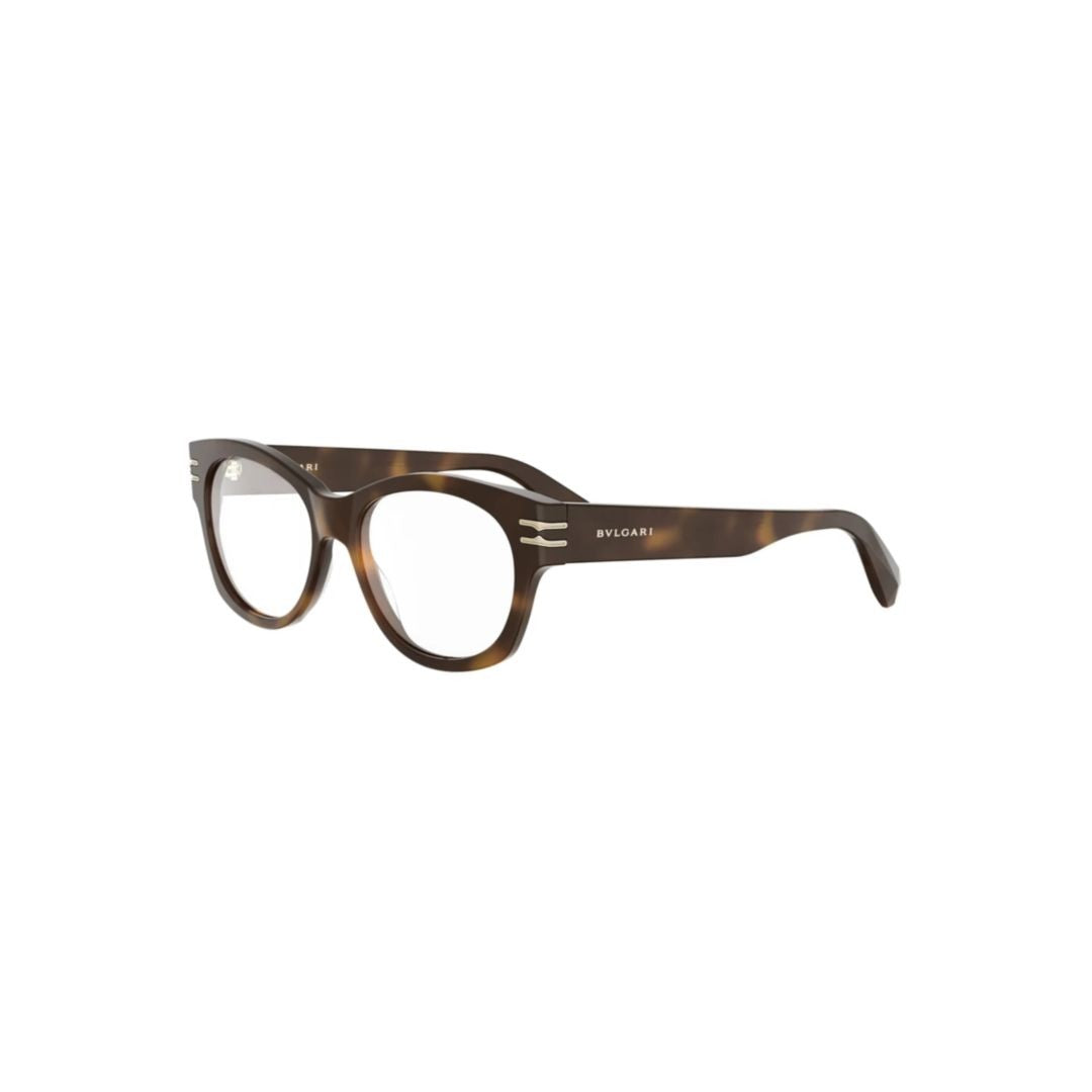 Bulgari Bv50064i Tortoiseshell Rounded Square Frame Eyeglasses