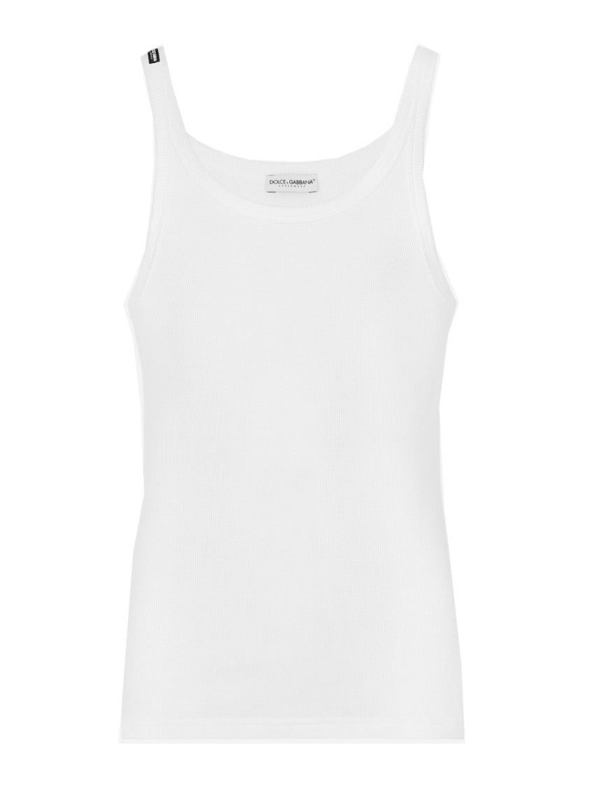 Dolce & Gabbana Marcello Cotton Scoop Neck Tank Top