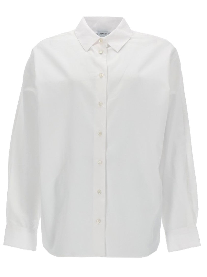Aspesi Pointed Collar Long Sleeves Cotton Shirt