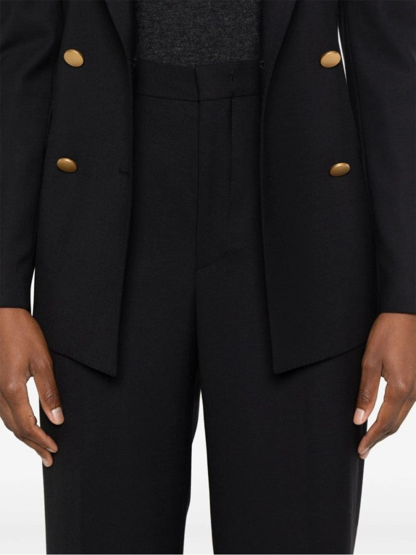 Tagliatore Double-Breasted Black Suit